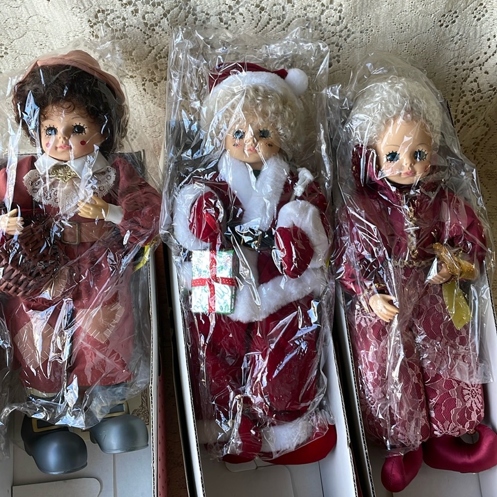 Clown Dolls from”Brinn” Set of 3, Nov, Dec & Jan, Authentic Collectible Edition